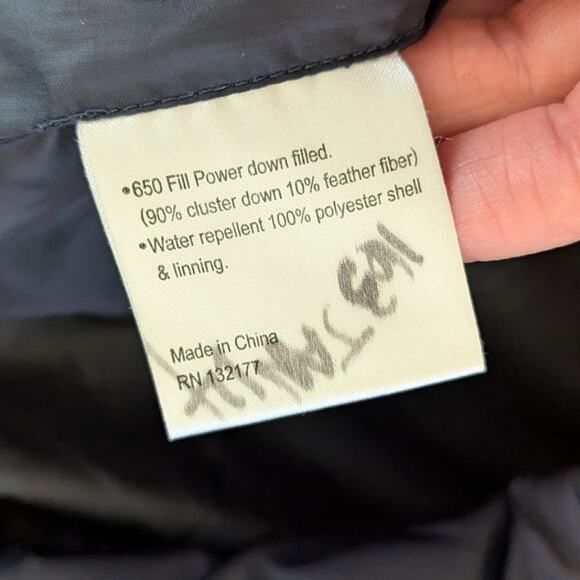 Happy Goat Lucky Down Puffer Coat Long Full Zip Belted Neckline Hooded Winter - Picture 5 of 6